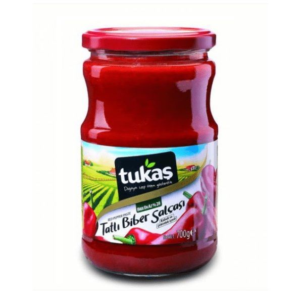 Tukas 700g Mild Pepper Paste - Authentic Turkish Paprika Paste for Mediterranean Dishes
