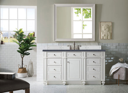 Bristol 60" Single Vanity Cabinet, Bright White
