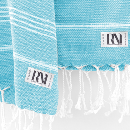 Istanbul Classic Turkish Hand Towel Set of 2 for Kitchen, Bath, Beach, Gym, and Yoga 17"x30"