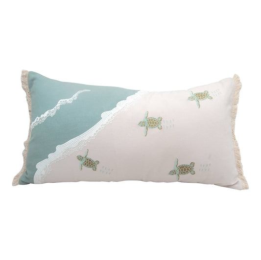 Turtle Migration Pillow - Indoor Cotton