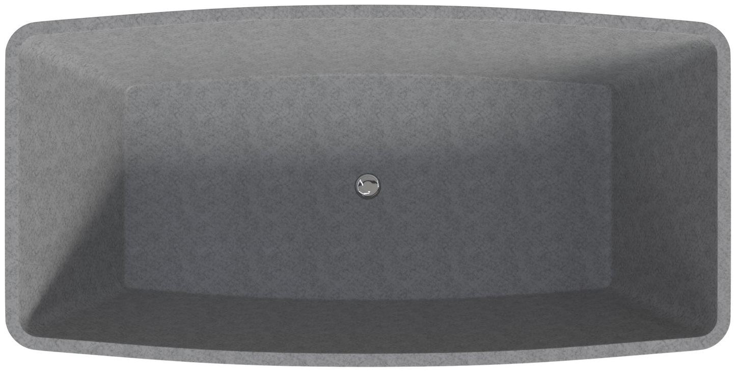 ALFI brand  ABCO71TUB 71" Solid Concrete Rectangular Freestanding Bathtub