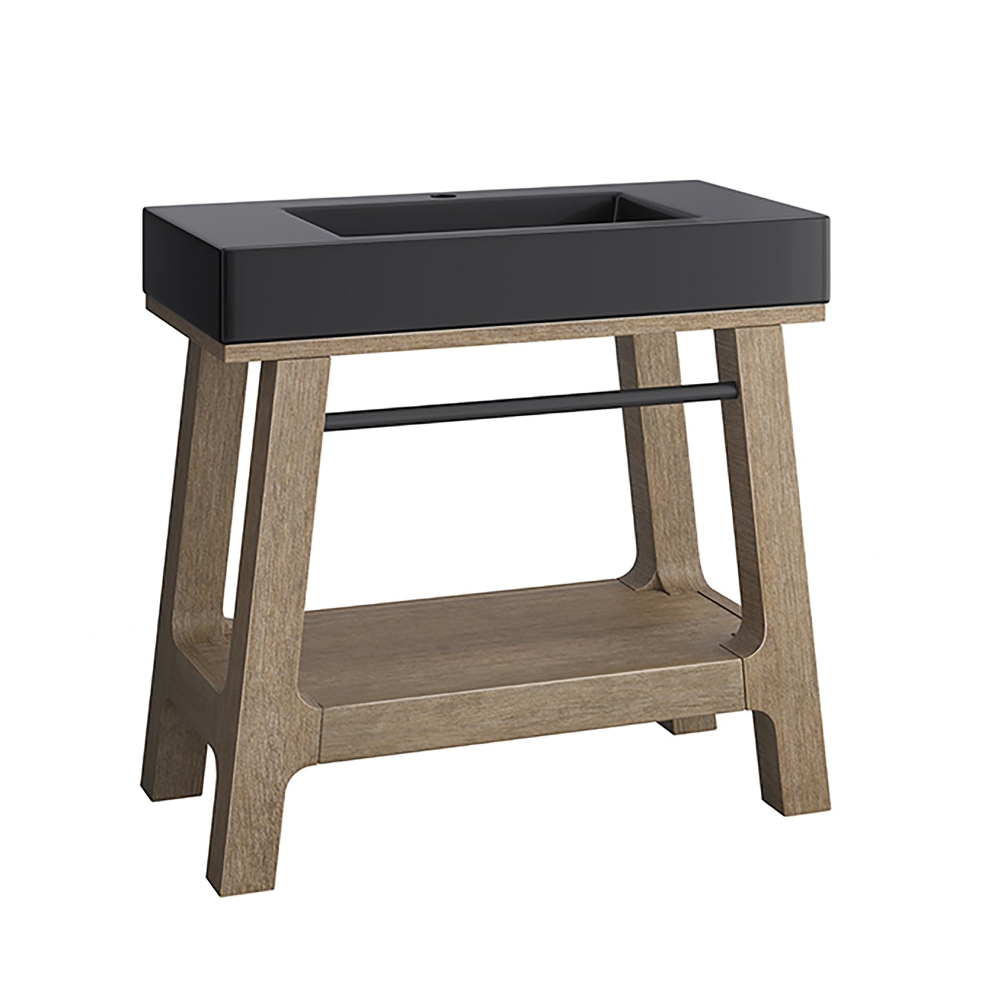Auburn 36" Single Sink Console, Weathered Timber