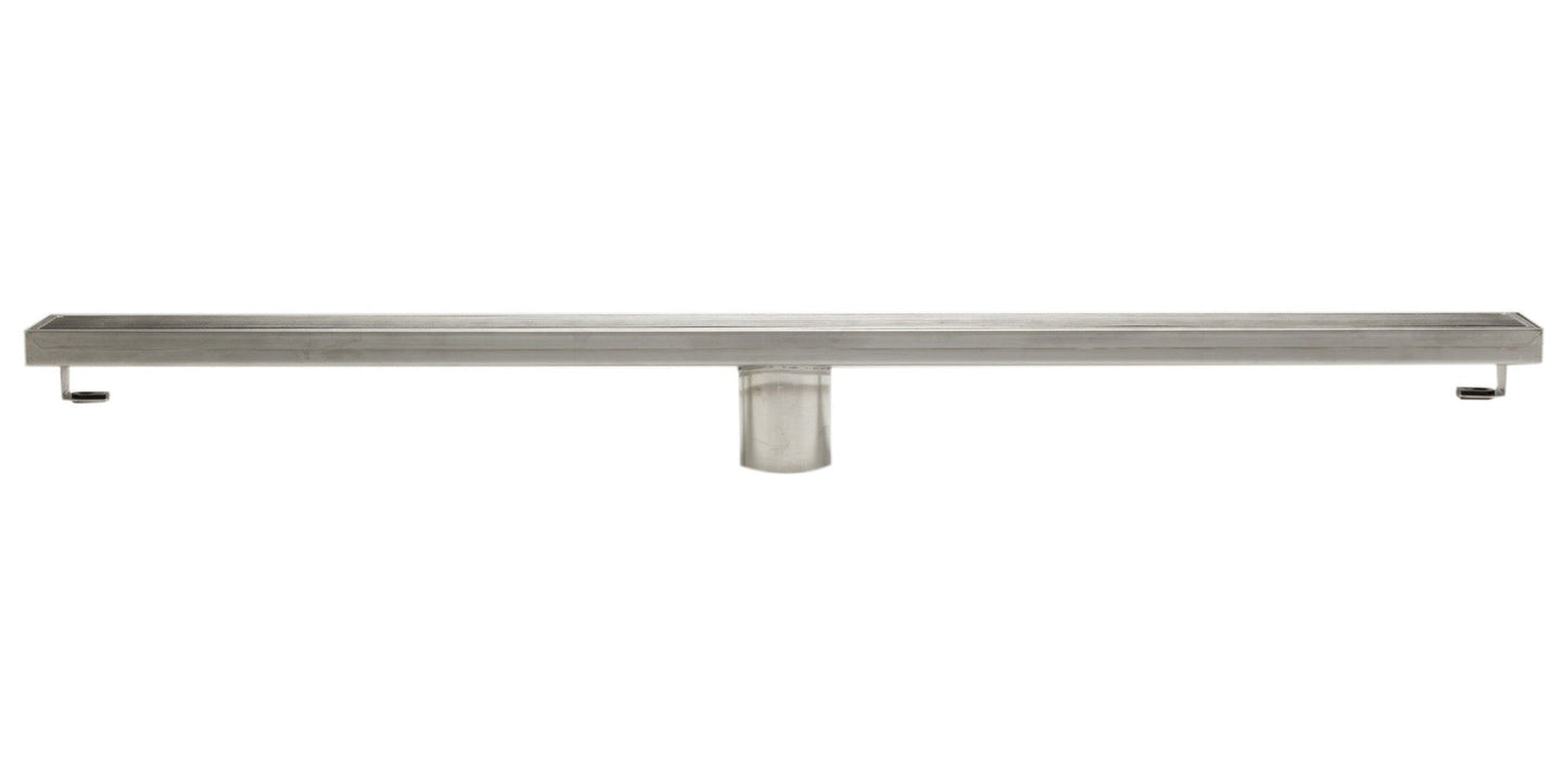 ALFI brand  ABLD32D 32" Modern Stainless Steel Linear Shower Drain with Groove Lines