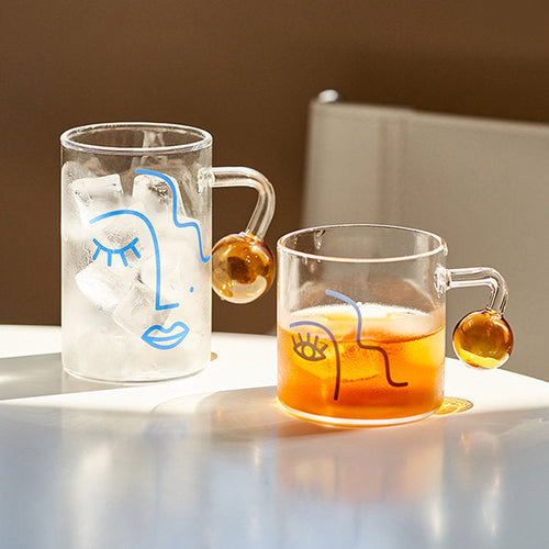 Abstract Glass Mug