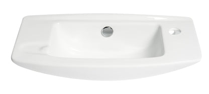 ALFI brand  ABC115 White 20" Small Wall Mounted Ceramic Sink with Faucet Hole