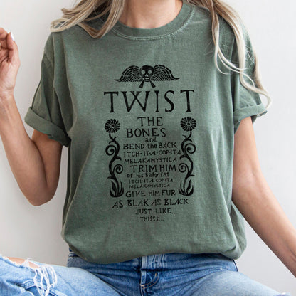 Twist The Bones Retro Halloween Comfort Colors Tshirt