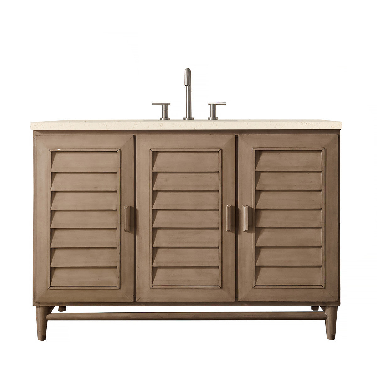 Portland 48" Single Vanity Cabinet, Whitewashed Walnut