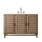 Portland 48" Single Vanity Cabinet, Whitewashed Walnut