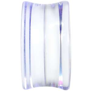Clear Acrylic Optical Illusion Saddle Plug 14mm to 25mm
