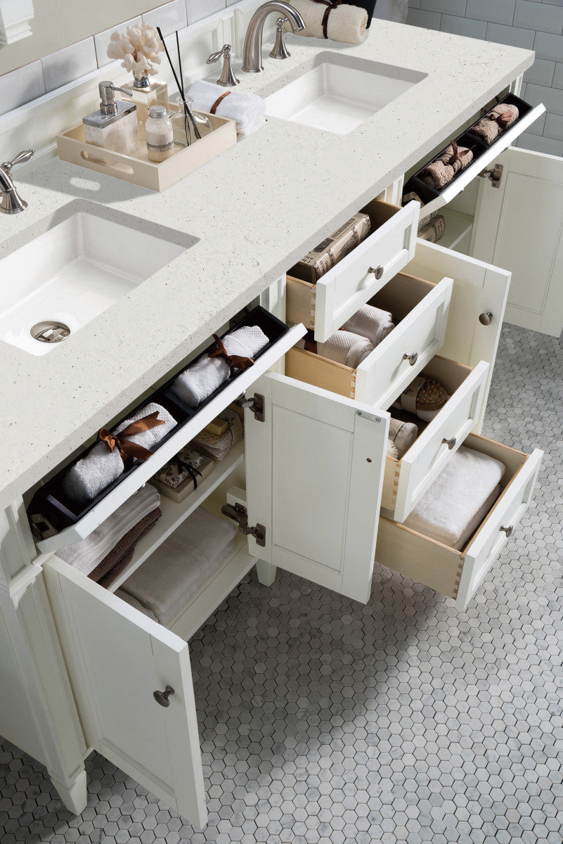 Brittany 72" Double Vanity in Bright White