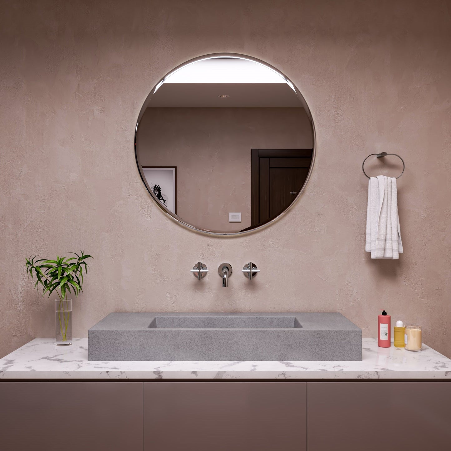 ALFI brand  ABCO48R 48" Solid Concrete Rectangular Countertop Sink