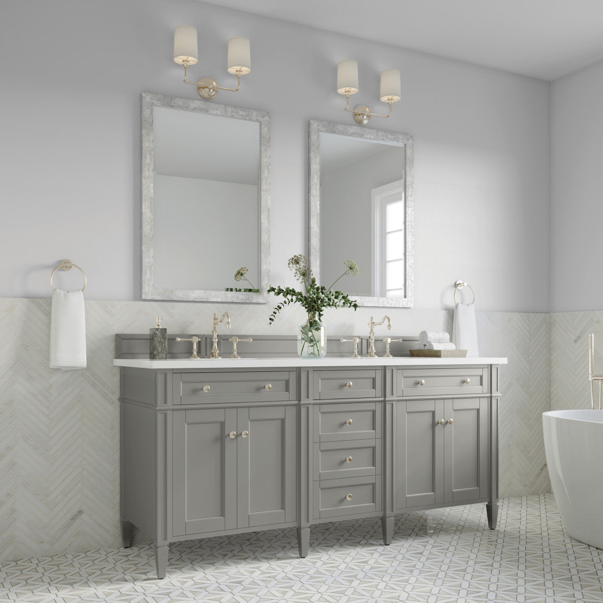 Brittany 72" Double Vanity Cabinet