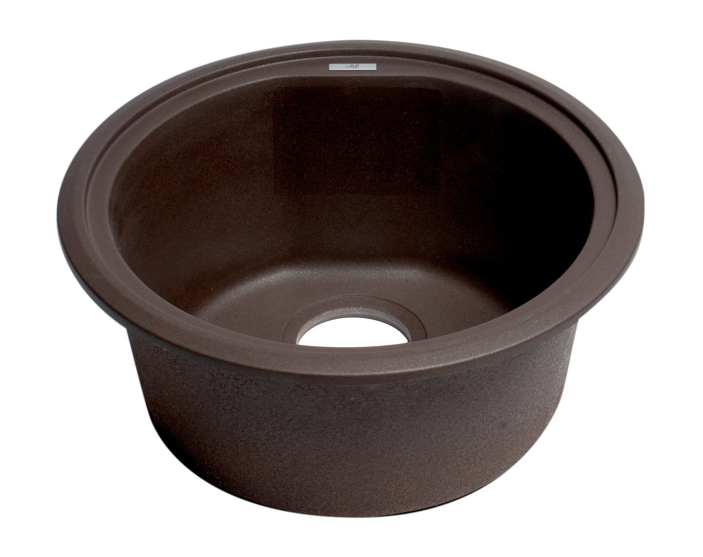 ALFI brand AB1717DI 17" Drop-In Round Granite Composite Kitchen Prep Sink