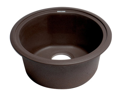 ALFI brand AB1717DI 17" Drop-In Round Granite Composite Kitchen Prep Sink