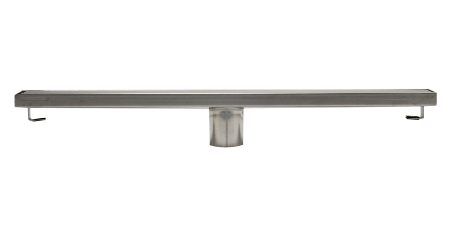 ALFI brand  ABLD24B-BSS 24" Modern Brushed Stainless Steel Linear Shower Drain with Solid Cover