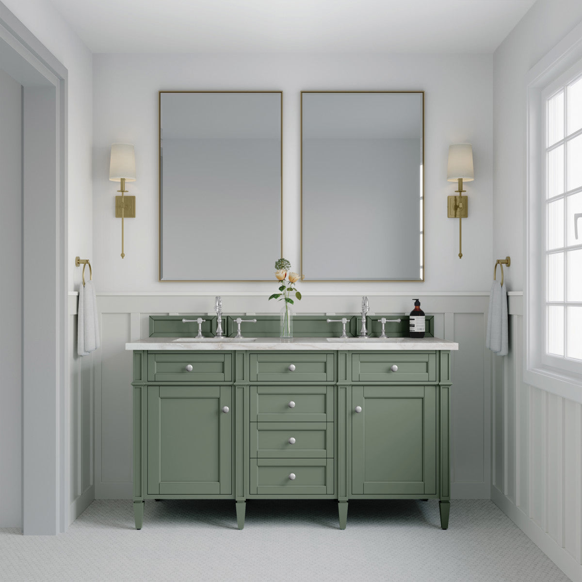 Brittany 60" Double Vanity Cabinet