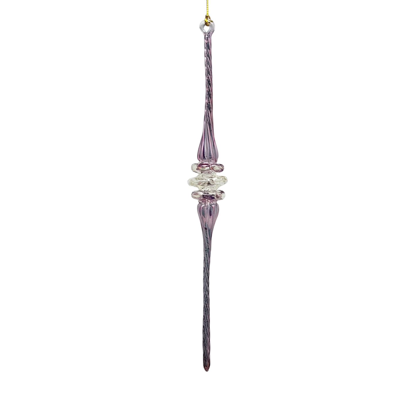 Amethyst Spiral Icicle Ornament