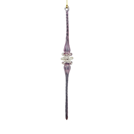 Amethyst Spiral Icicle Ornament
