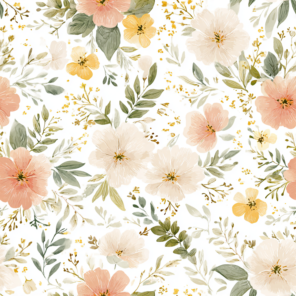 Meadowlight Blooms Wallpaper