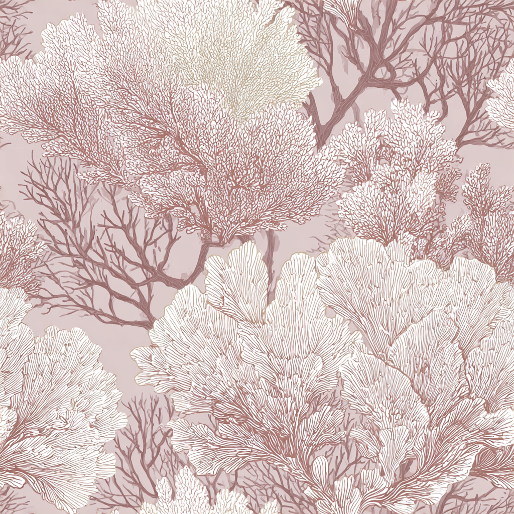 Blush Coral Forest Wallpaper