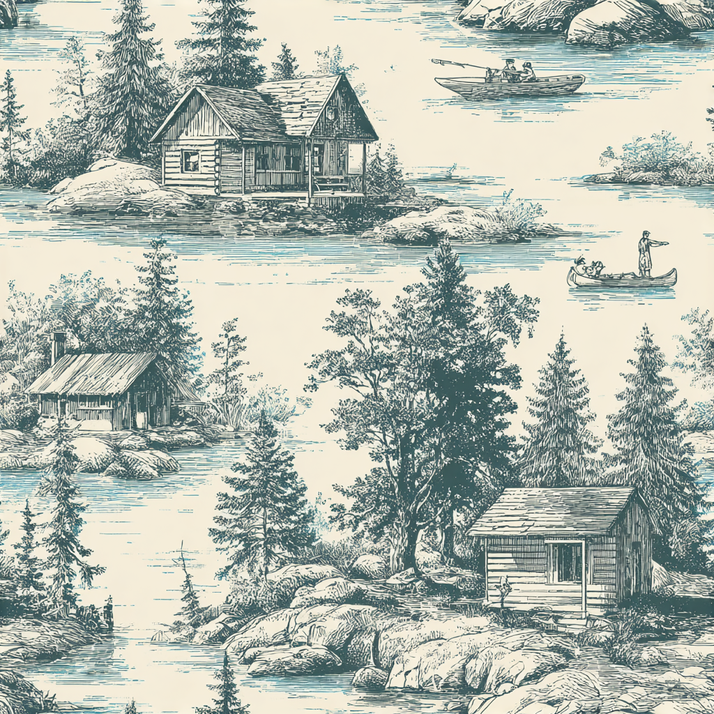 Cabin Sketches Wallpaper