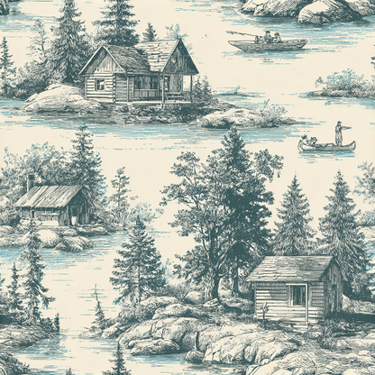 Cabin Sketches Wallpaper
