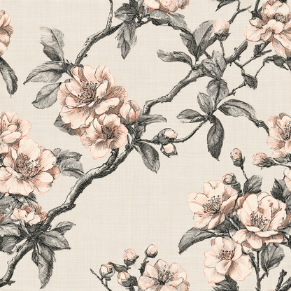 Ink Bloom Camellia Wallpaper