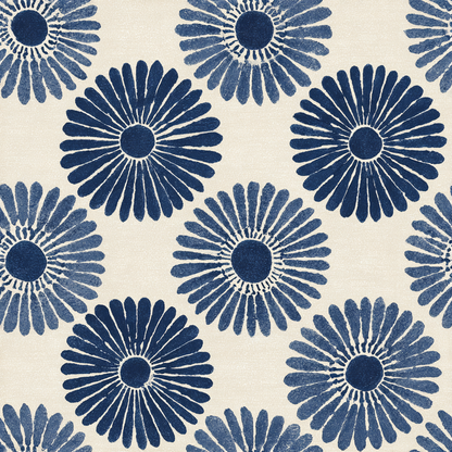 Indigo Bloom Pop Wallpaper
