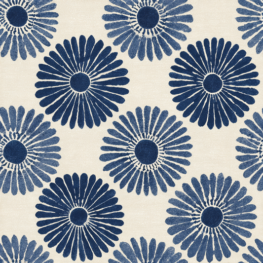 Indigo Bloom Pop Wallpaper