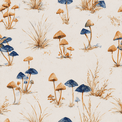 Indigo Mycelia Wallpaper