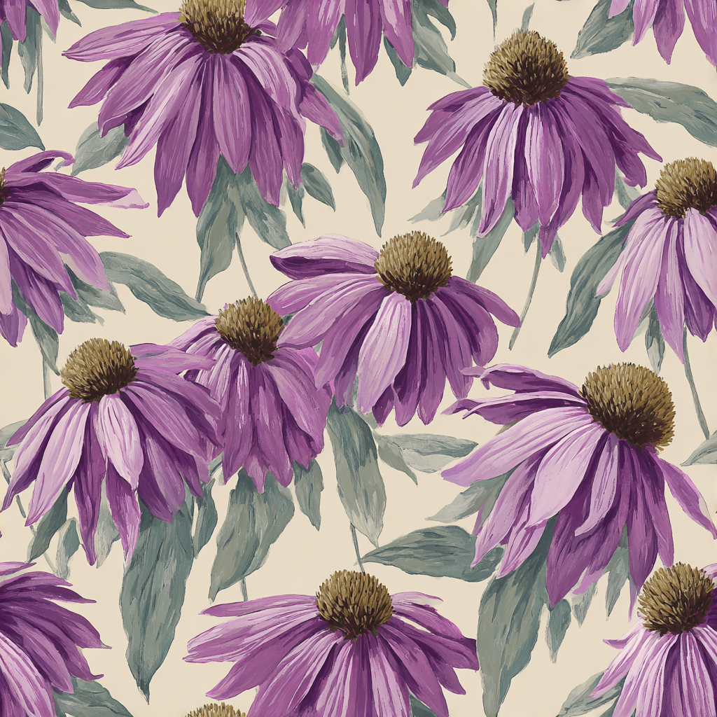 Coneflower Waltz Wallpaper