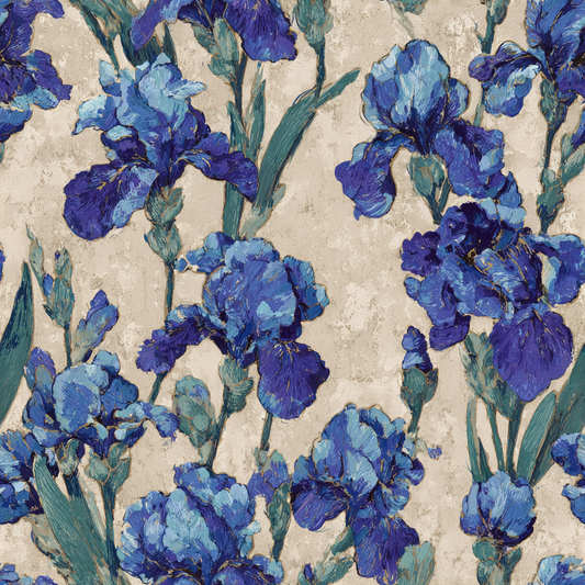 Azurine Irises Wallpaper