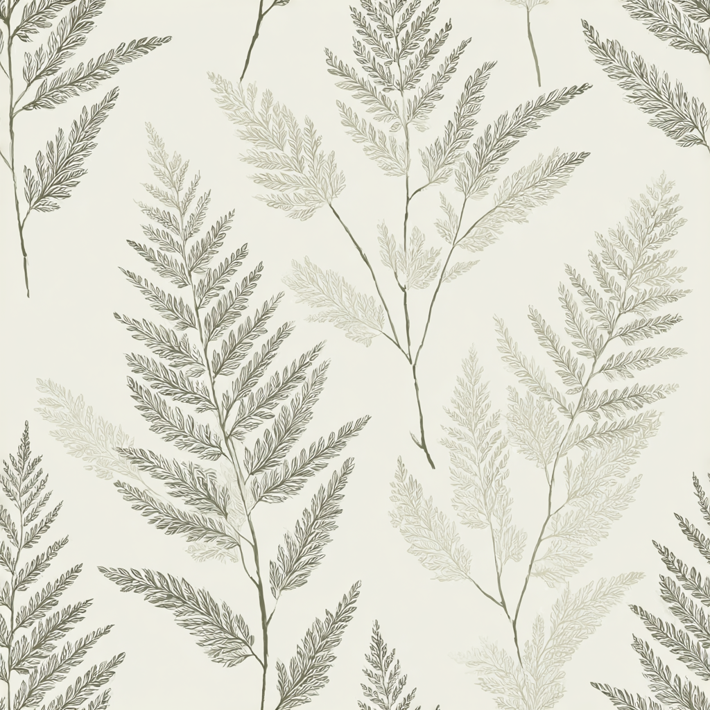 Whisper Fern Ink Wallpaper