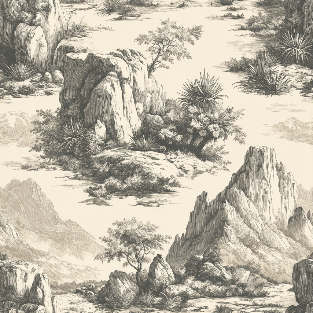 Guadalupe Etching Wallpaper