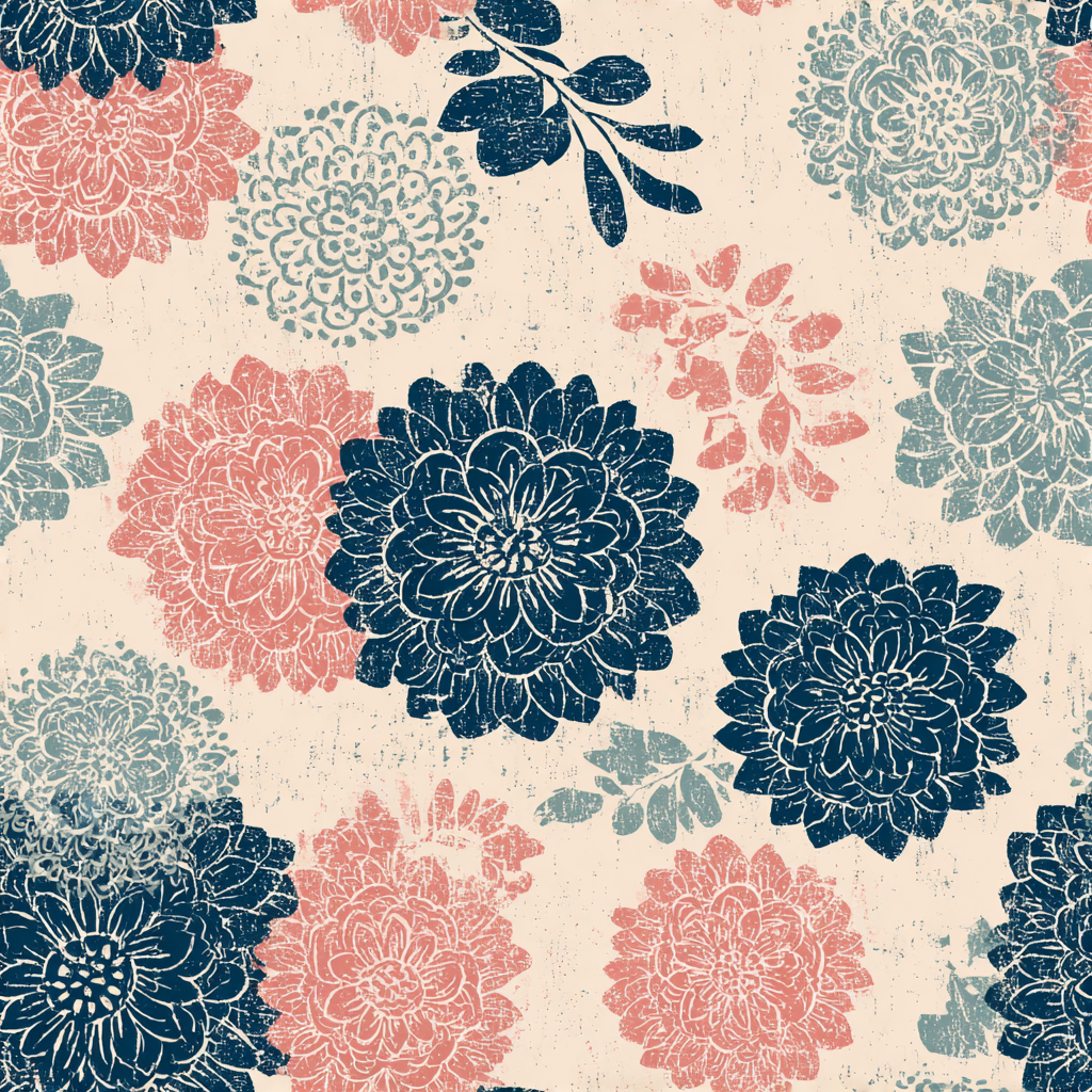 Pressed Dahlia Wallpaper