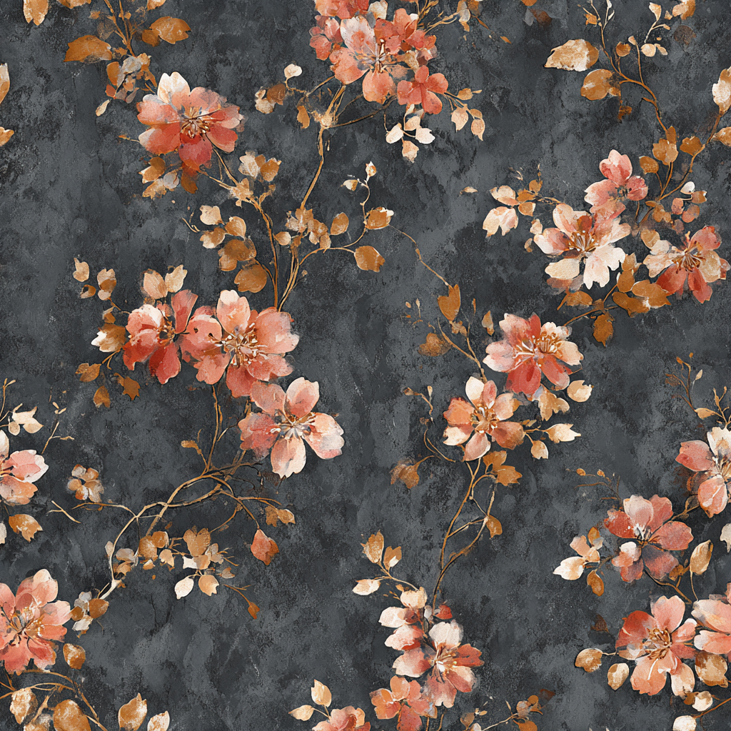 Rusted Bloom Wallpaper