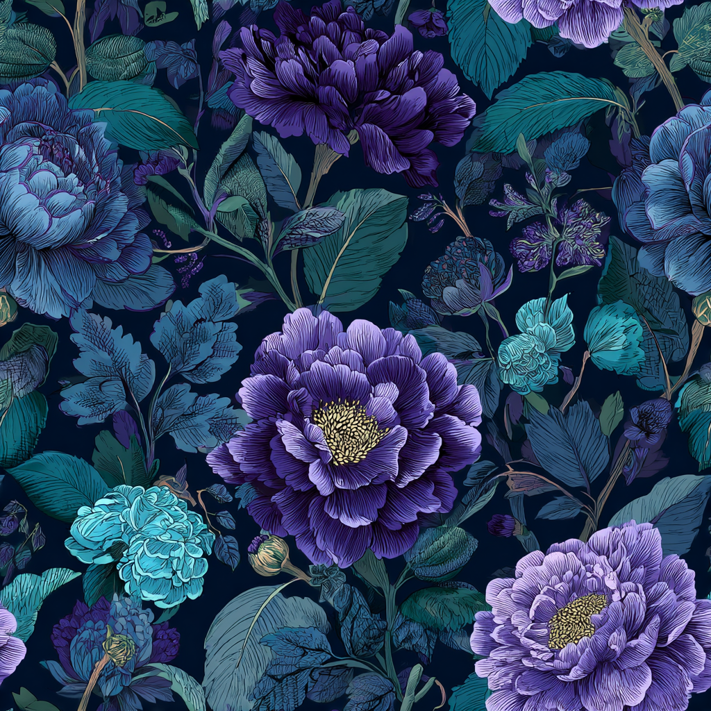 Nightbloom Peony Wallpaper