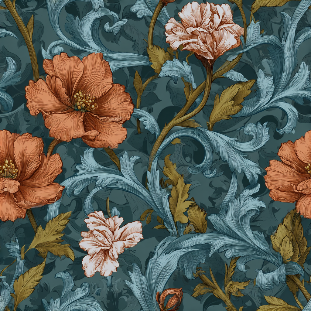 Baroque Bloom Wallpaper