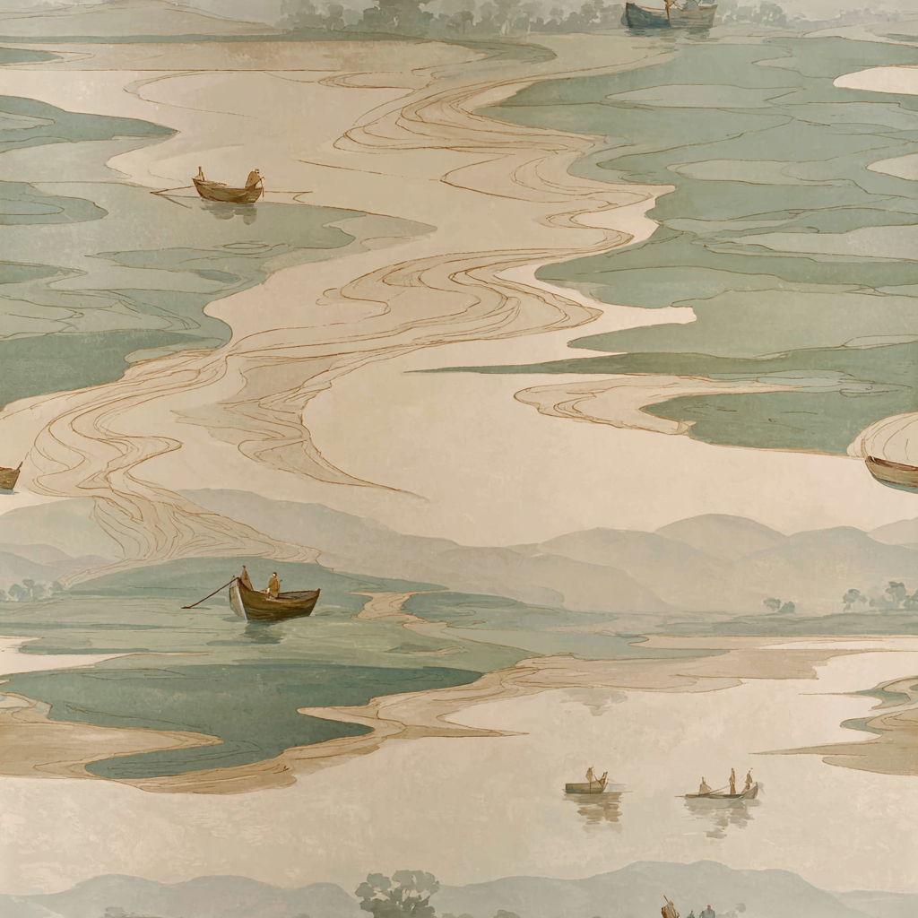 Drifting Channels Wallpaper