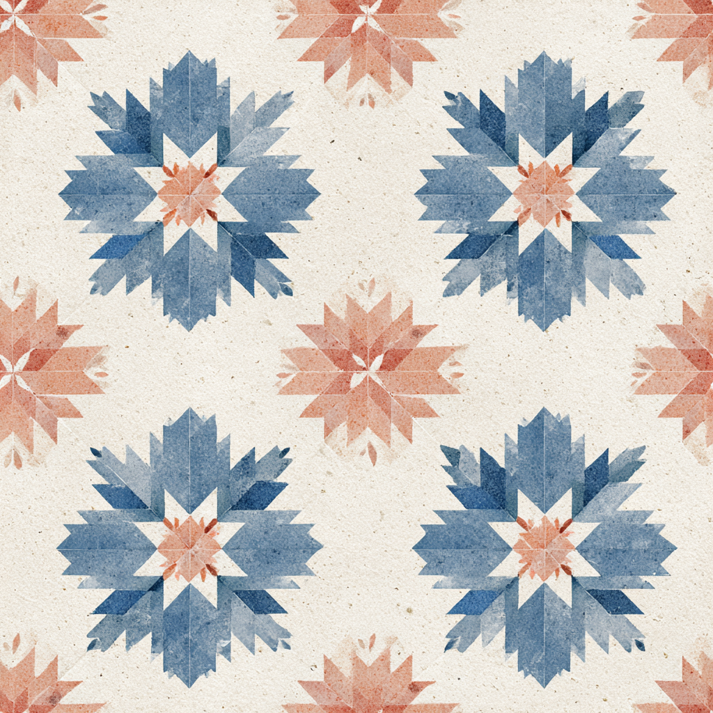 Blue Mesa Quilt Wallpaper