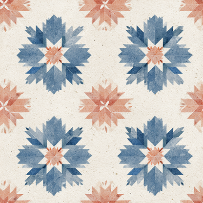 Blue Mesa Quilt Wallpaper