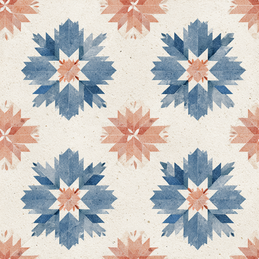 Blue Mesa Quilt Wallpaper