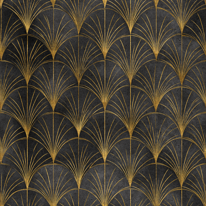 Gilded Deco Fan Wallpaper