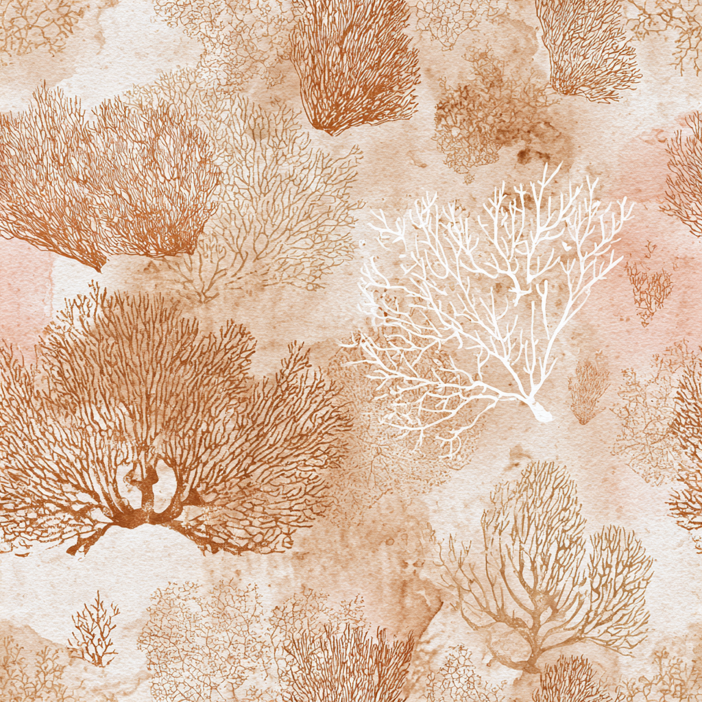 Terracotta Sea Fans Wallpaper