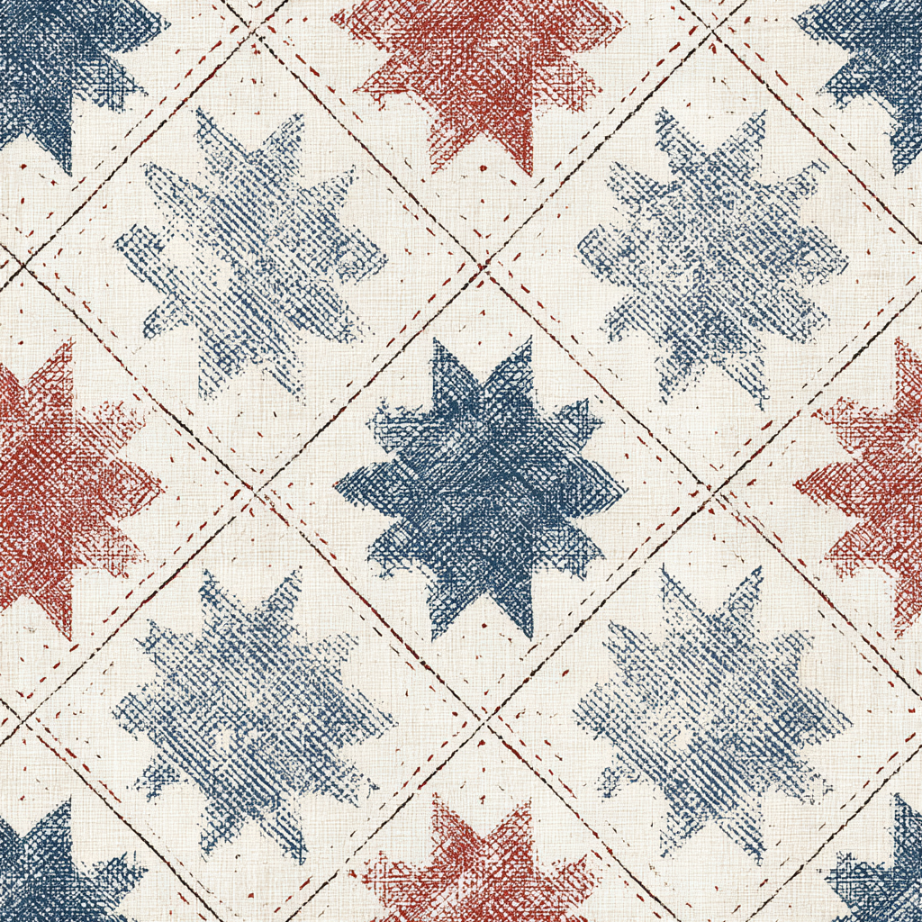 Heirloom Quilt Stars Wallpaper
