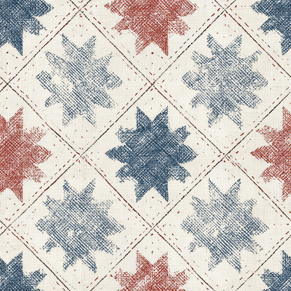 Heirloom Quilt Stars Wallpaper