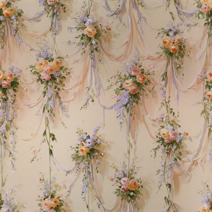 Rosette Cascade Wallpaper