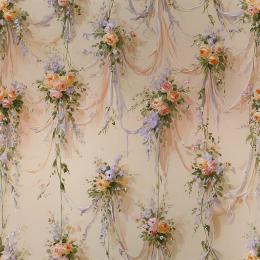 Rosette Cascade Wallpaper