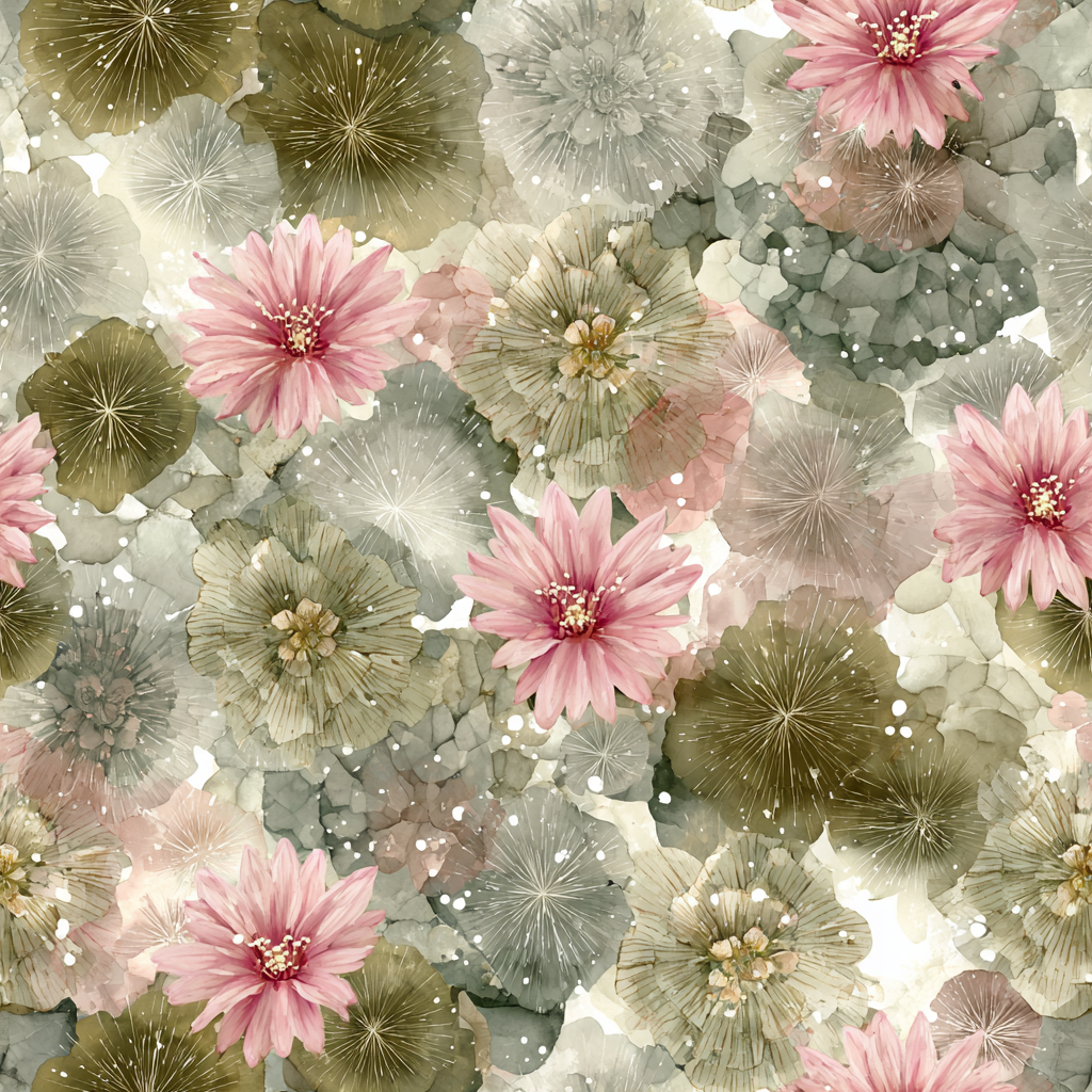 Desert Bloom Cactus Wallpaper