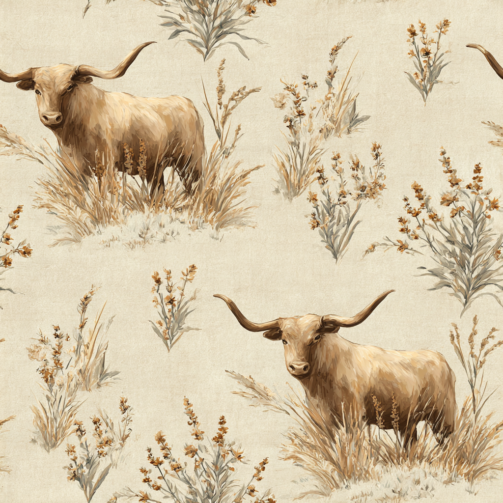 High Plains Longhorn Wallpaper